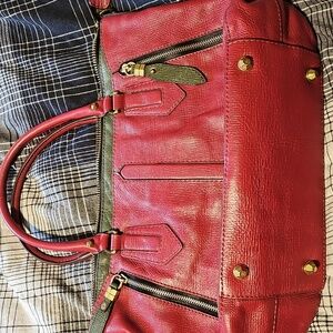 Oryany‎ Rose Leather Satchel Handbag with Braided Detail & Convertible Strap